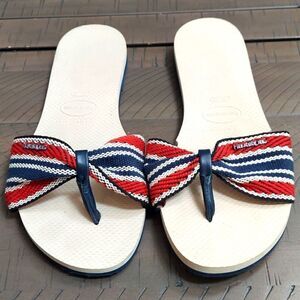 Havaianas St Tropez Logo Flip Flops Sandals Sz 9/10